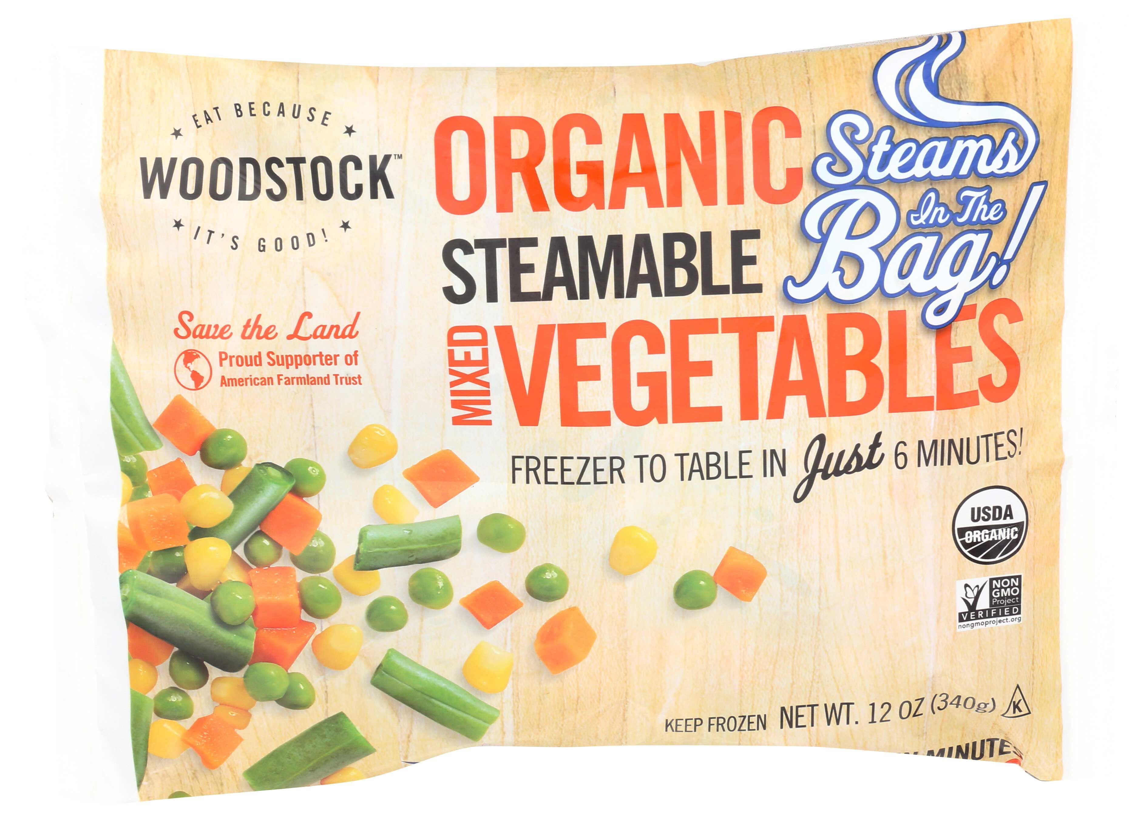 Woodstock Farms Organic Steamable Mixed Vegetables, 12 Ounce -- 12 Per Case