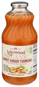 Lakewood Organic Carrot Ginger Turmeric Juice, 32 Ounce -- 6 per case