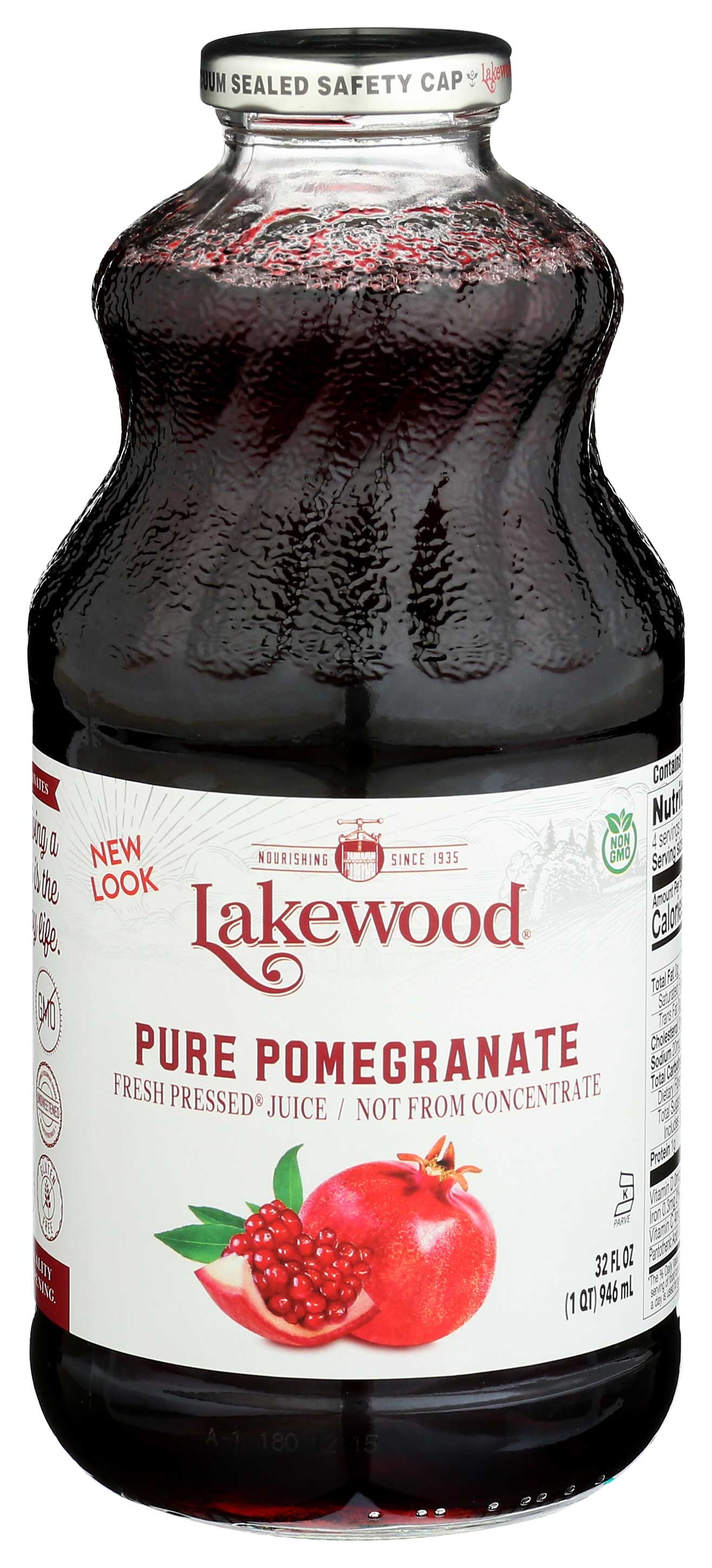 Lakewood Pure Pomegranate Juice, 32 Fluid Ounce -- 6 per case