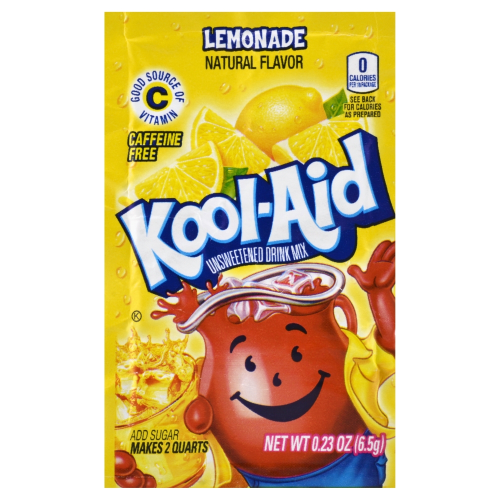 Kraft Kool Aid Lemonade Beverage, 0.23 Ounce -- 192 per case.