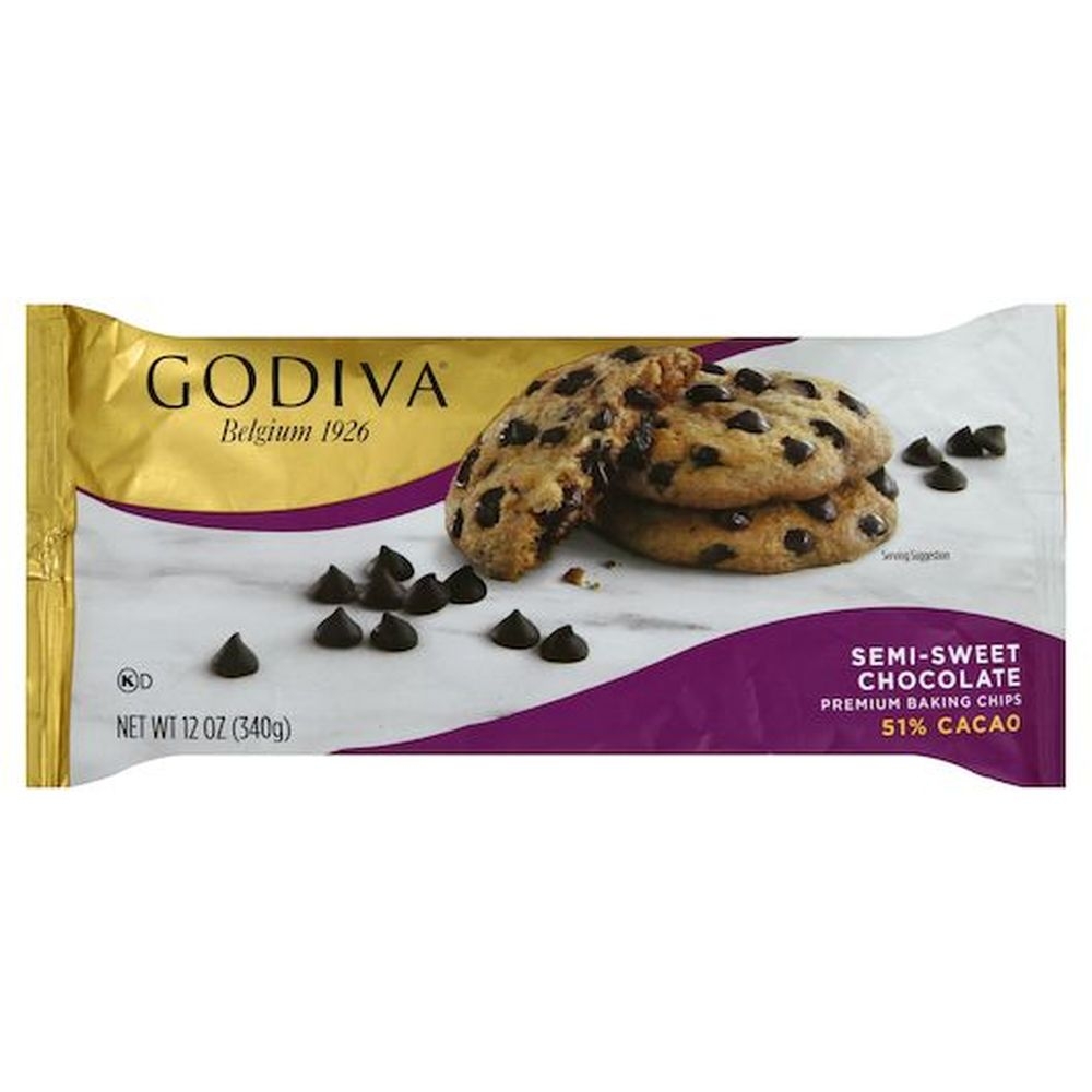 Godiva Premium Baking Chocolate Chip - Display Shipper, 58 count