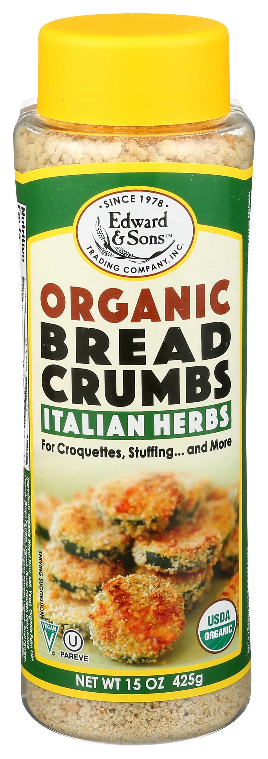Edward And Sons Organic Italian Herb Breadcrumb, 15 Ounce -- 6 per case.