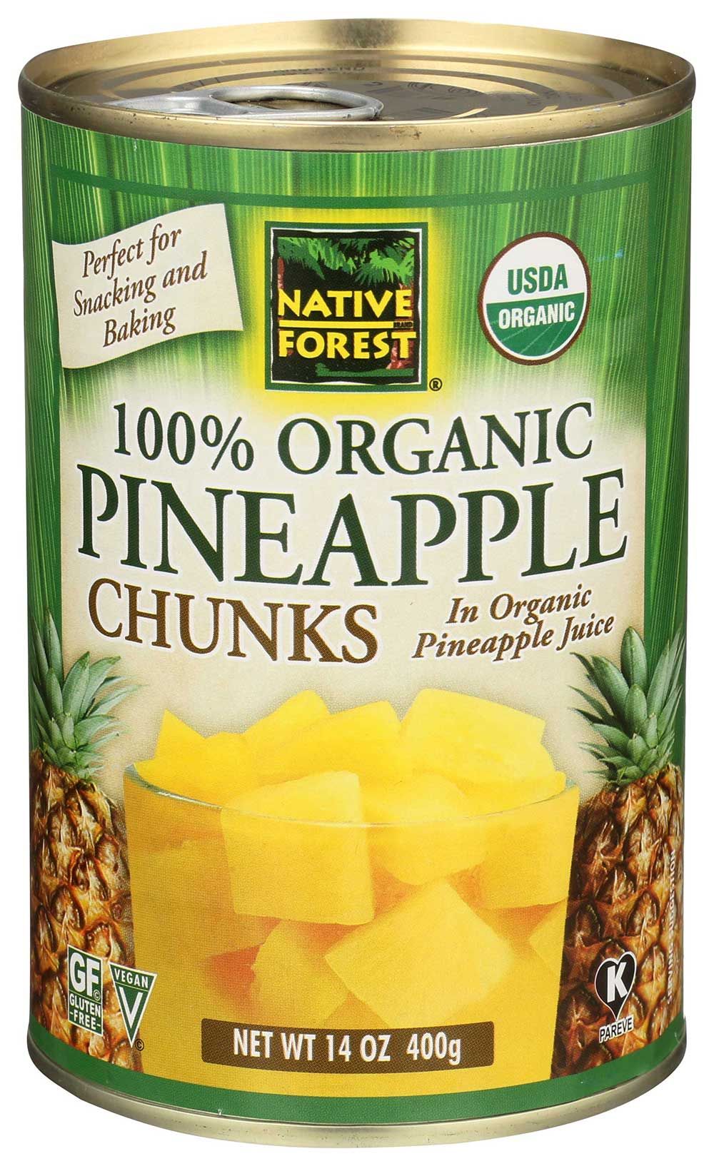 Edward & Sons Organic Chunk Pineapple, 14 Ounce -- 6 Per Case