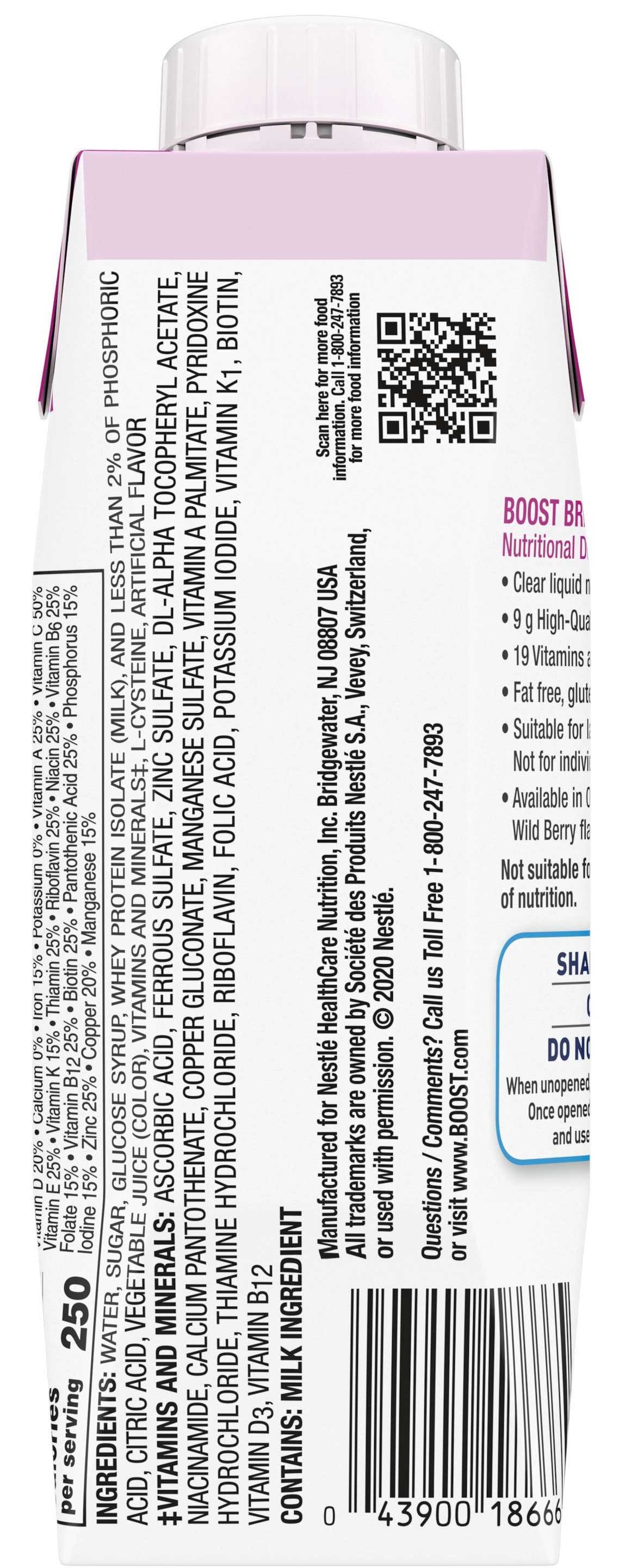 Nestle Boost Breeze Wildberry Nutrition Drink, 8.01 Fluid Ounce -- 24 per case