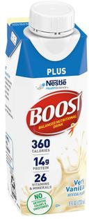 Boost Plus Very Vanilla Balanced Nutritional Drink, 8.01 Fluid Ounce -- 24 per case