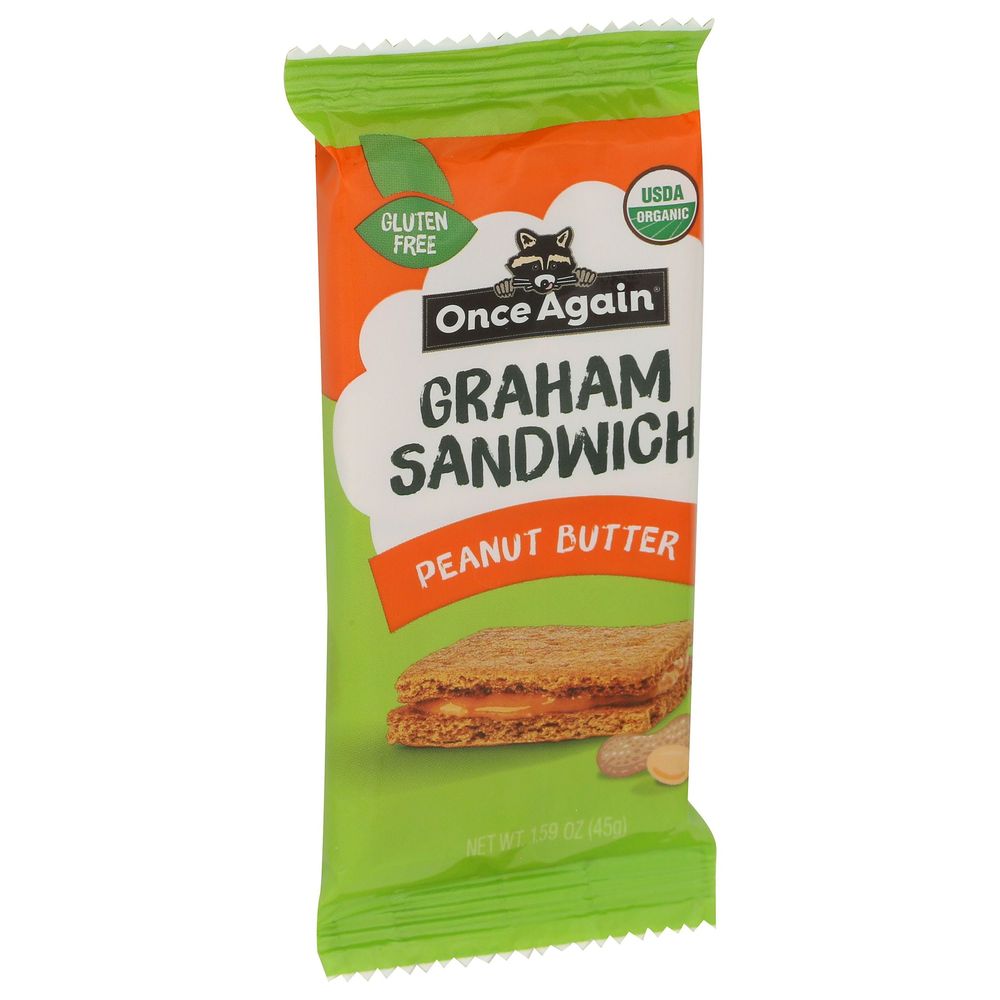 Once Again Organic Peanut Butter Graham Cracker Sandwich, 1.59 Ounce -- 8 per case