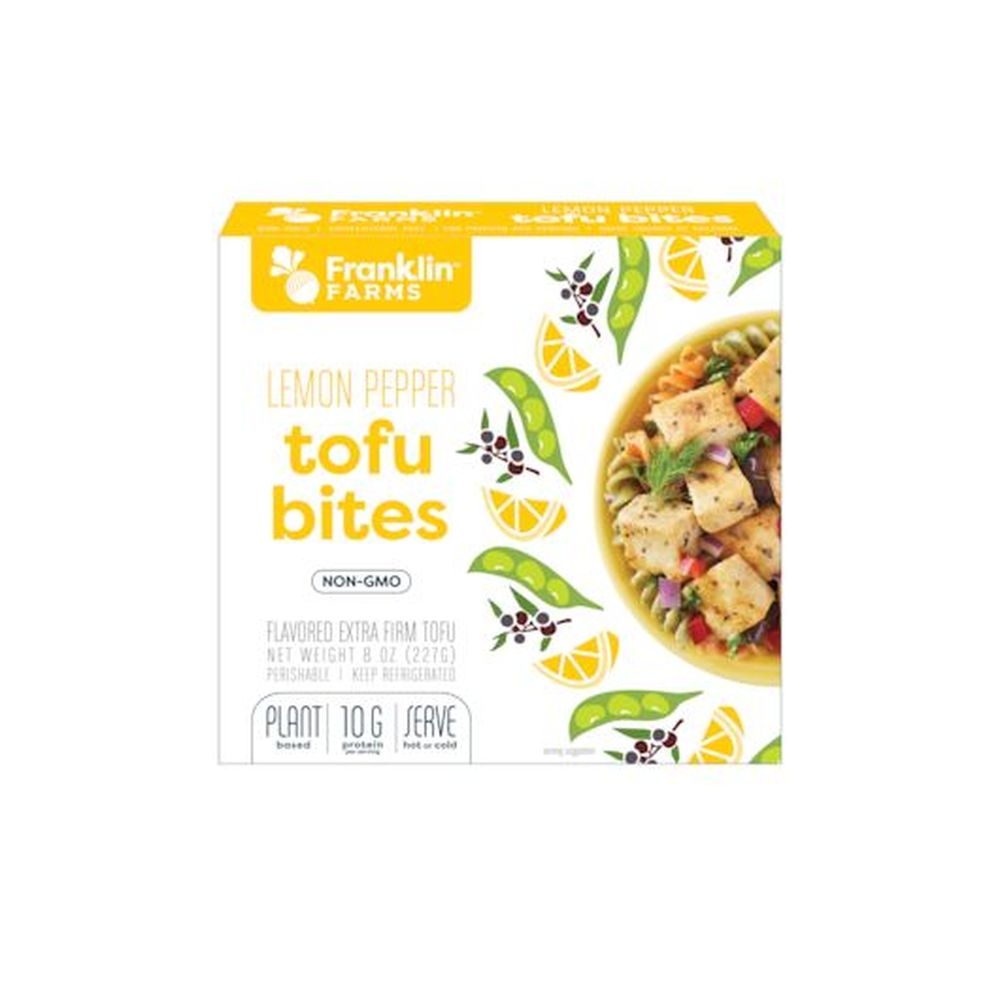 Franklin Farms Lemon Pepper Tofu Bites, 8 Ounce -- 6 per case