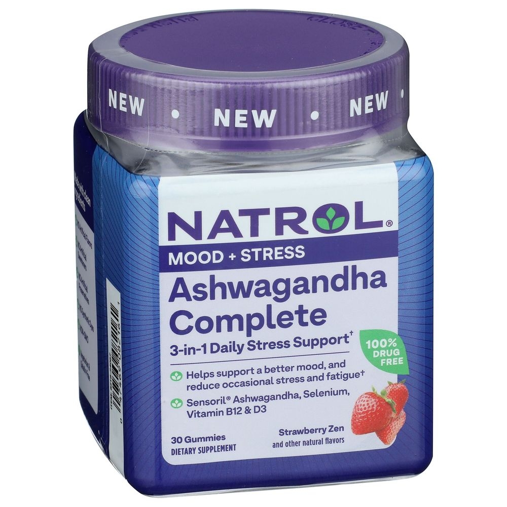 Natrol Strawberry Ashwagandha Complete Gummies, 30 count
