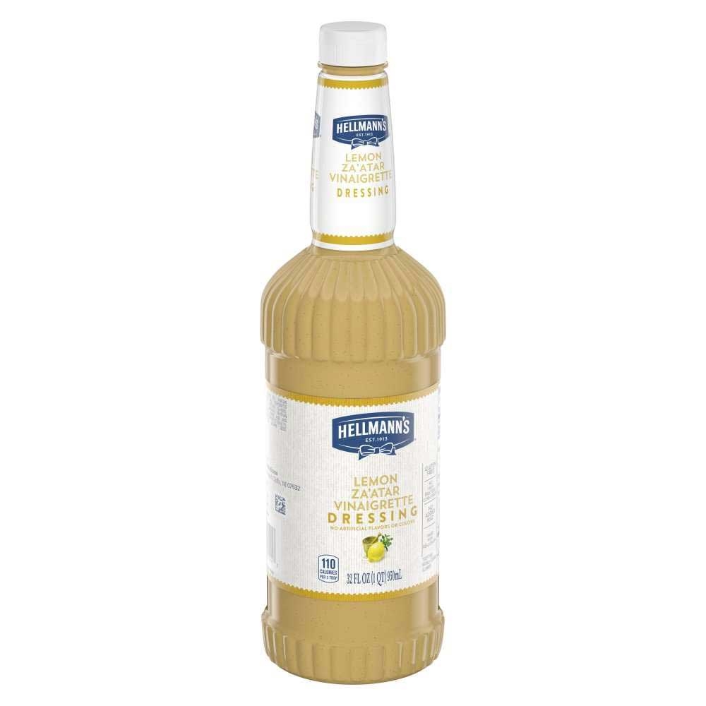 Single Hellmann's Salad Dressing Salad Bar Bottles Lemon Za'atar Vinaigrette 32 Ounce