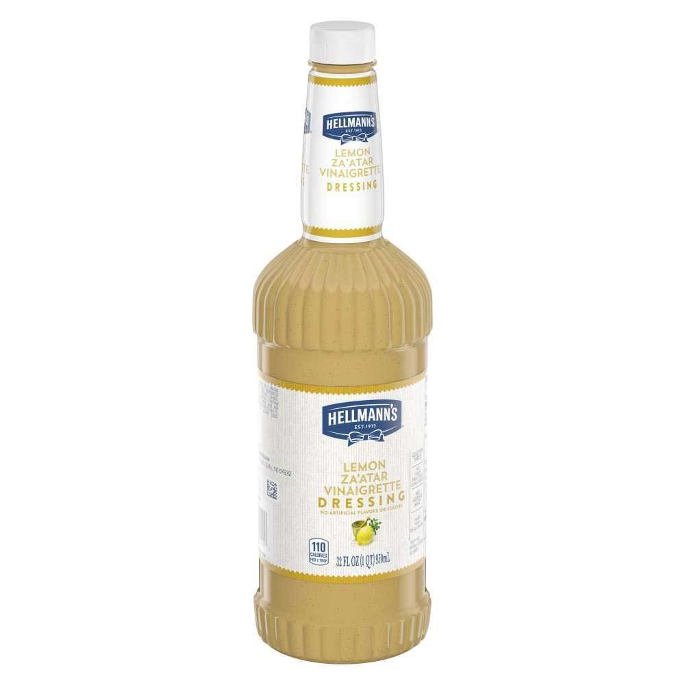 Hellmann's Salad Dressing Salad Bar Bottles Lemon Za'atar Vinaigrette, 32 Ounce -- 1 Each