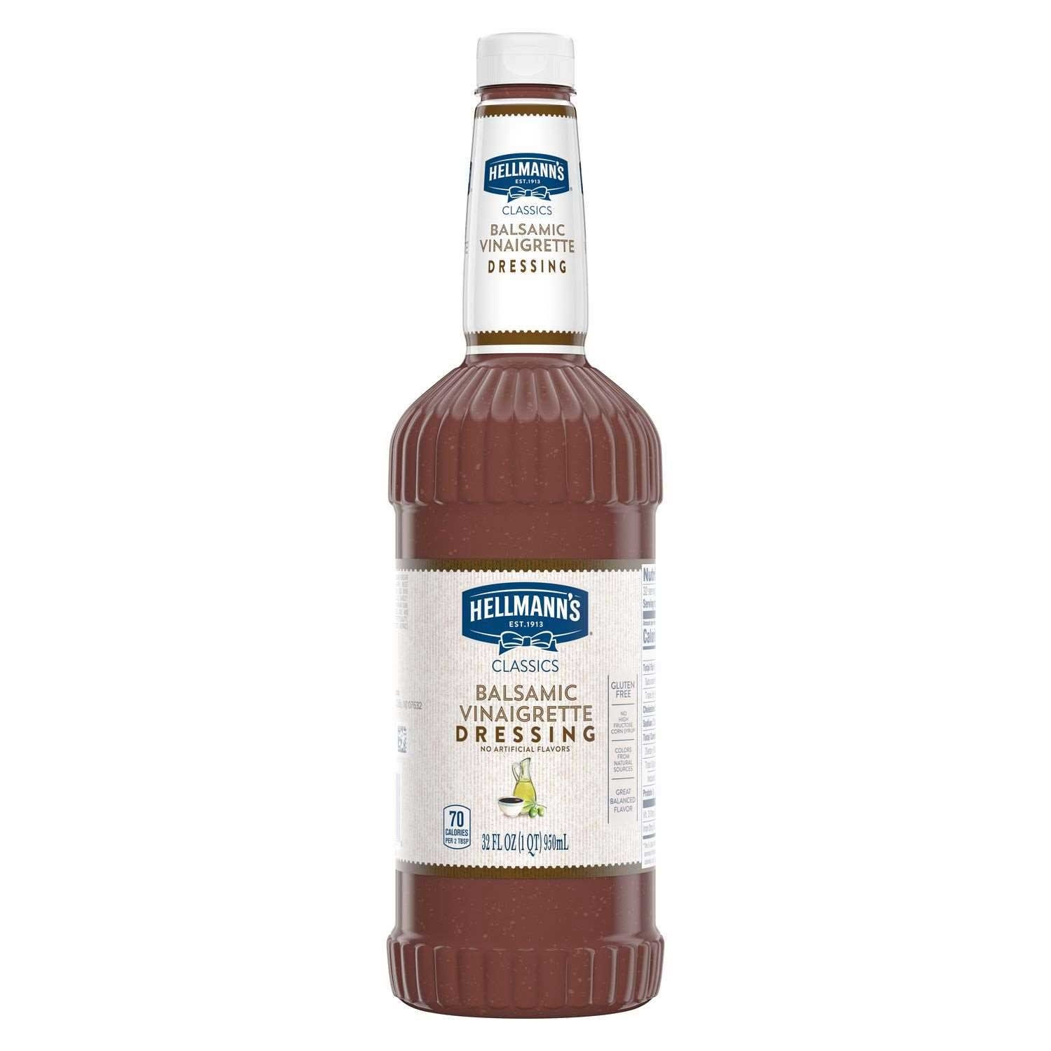 Single Hellmann's Classics Balsamic Vinaigrette Salad Dressing Salad Bar Bottle, 32 Ounce