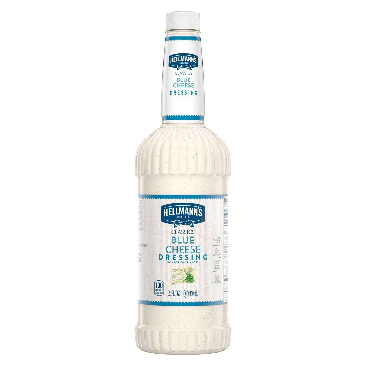 Single Hellmann's Classics Blue Cheese Salad Dressing Salad Bar Bottle, 32 Fluid Ounce