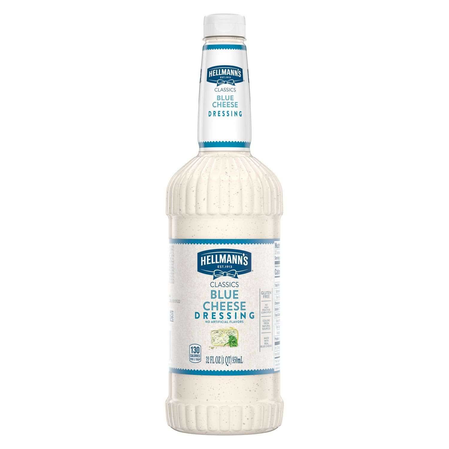 Single Hellmann's Classics Blue Cheese Salad Dressing Salad Bar Bottle, 32 Fluid Ounce