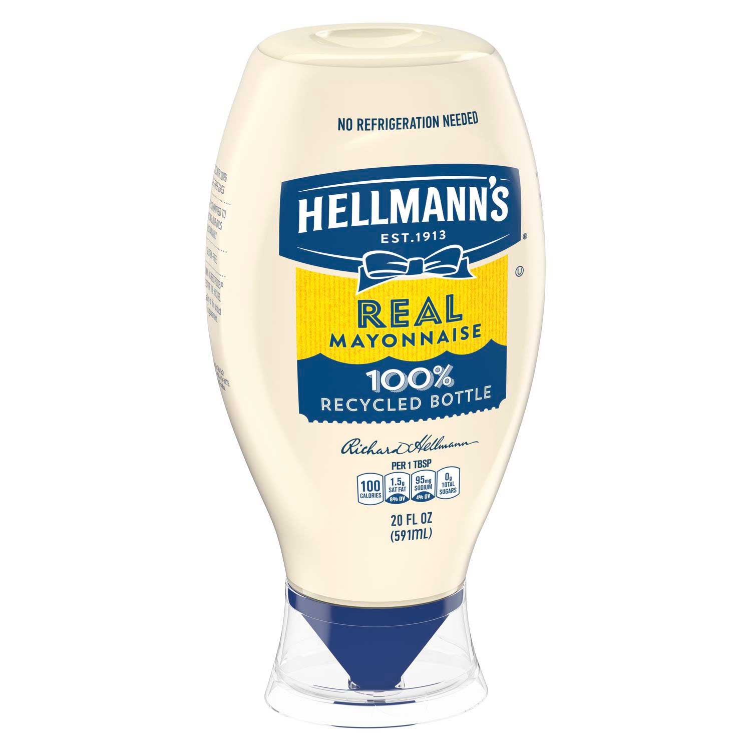 Single Hellmanns Real Mayonnaise Spread Squeeze Bottle, 20 Fluid Ounce