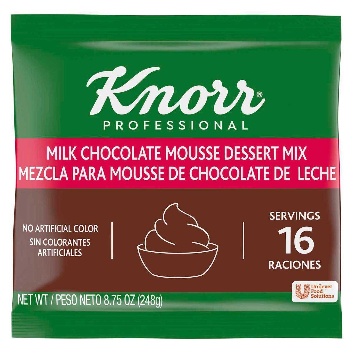 Single Knorr Professional Milk Chocolate Mousse Dessert Mix, 8.75 Ounce