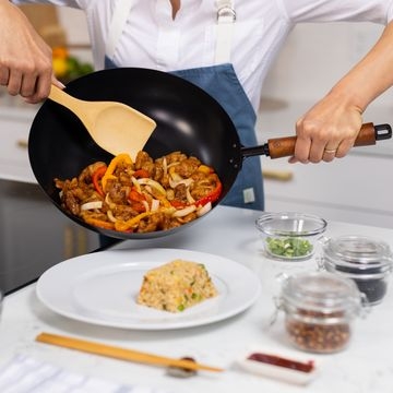Joyce Chen Classic Series Carbon Steel Ceramic Nonstick Stir Fry Pan, 12 inch