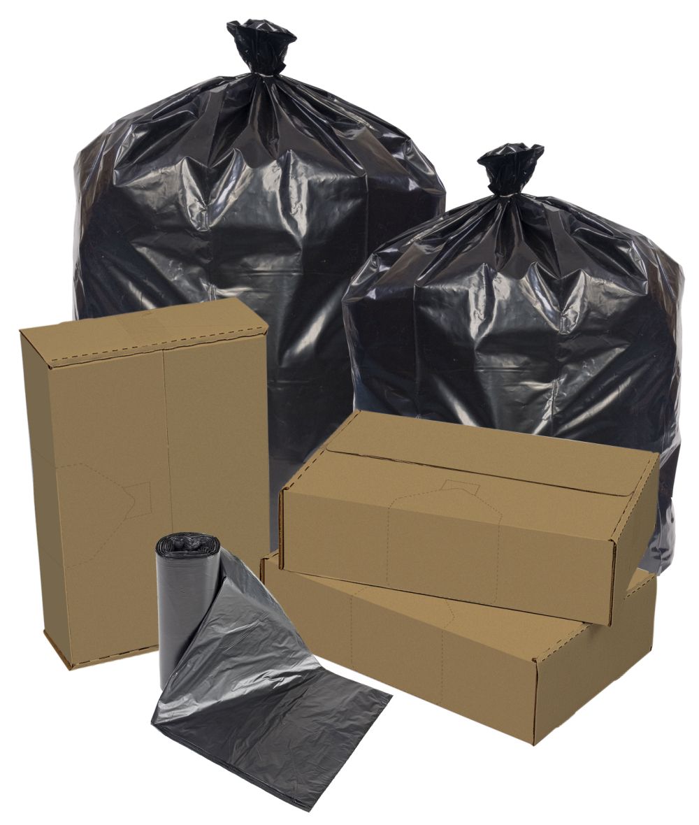Eco-strong Can Liner Black Extra Extra Heavy Perforated Roll 43x47 -- 100 Per Case