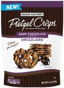 Pretzel Crisps - Dark Chocolate Milk Chocolate Caramel Drizzlers - Shipper -- 60 per case