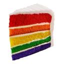 Davids Rainbow Cake Slice, 7 Ounce -- 8 per case