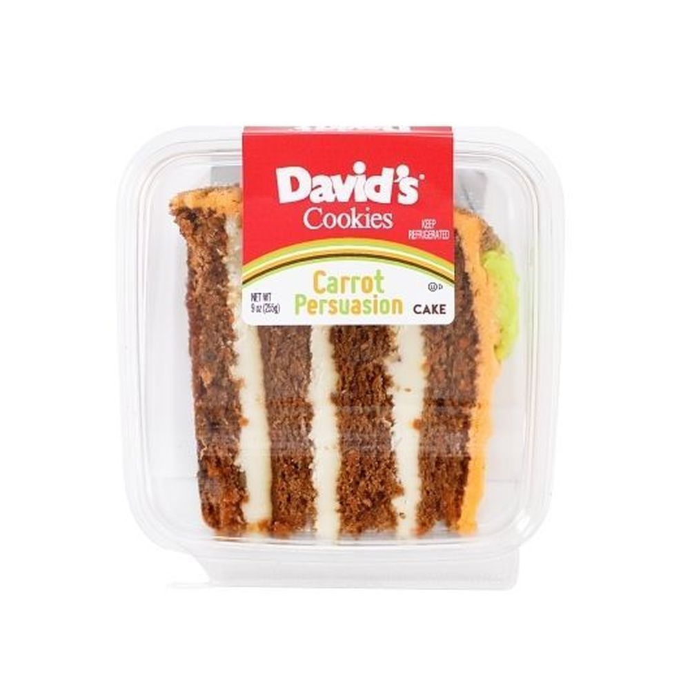 Davids Carrot Persuasion Cake Slices, 9 Ounce -- 8 per case