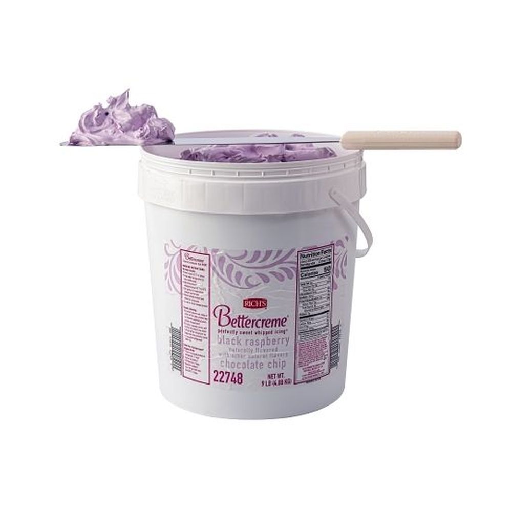 Richs Pre Whipped Black Raspberry Flavored Icing, 9 Pound
