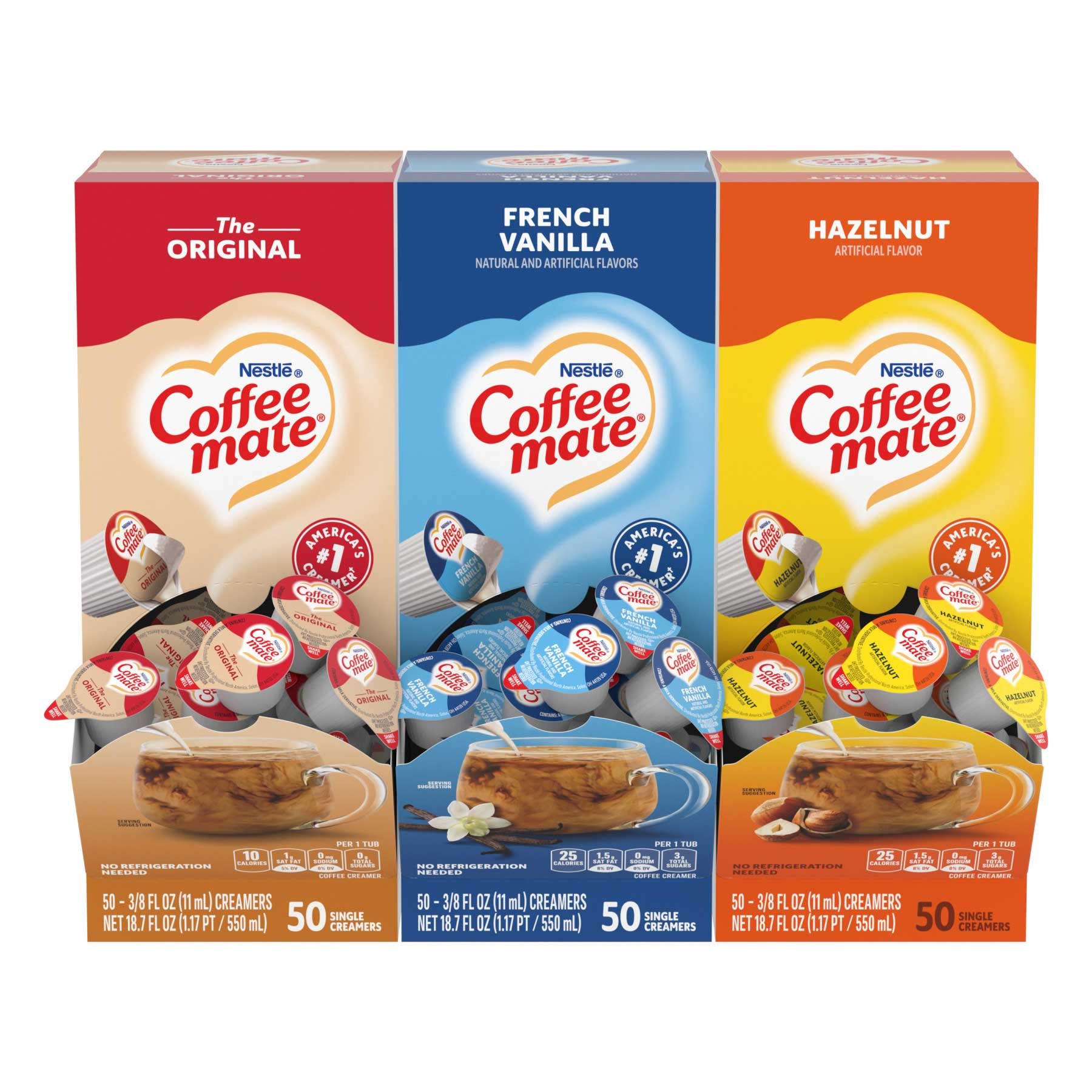 Coffee-mate Coffee Creamer, Variety Pack, 50 Count -- 3 Per Case