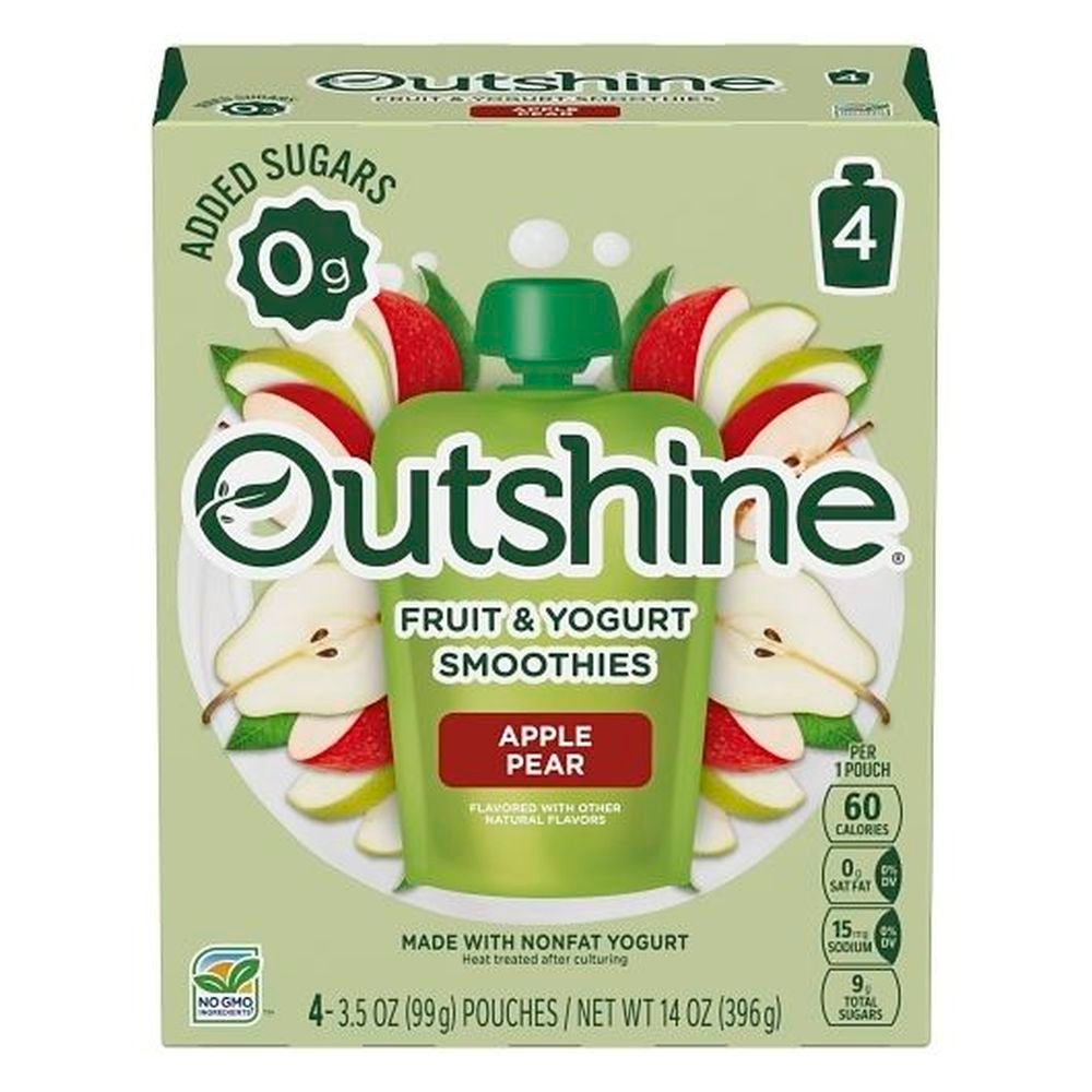 Outshine Apple Pear Fruit and Yogurt Smoothie, 3.5 Ounce -- 24 per case