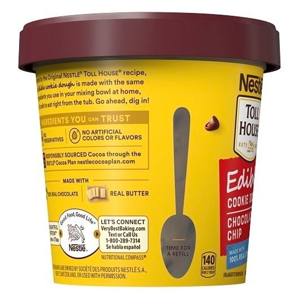 Nestle Toll House Chocolate Chip Edible Cookie Dough, 15 Ounce -- 4 per case