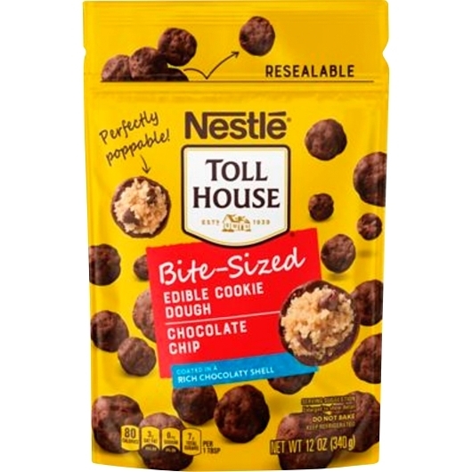 Tollhouse Chocolate Chip Cookie Dough Bites, 8 Ounce -- 6 per case