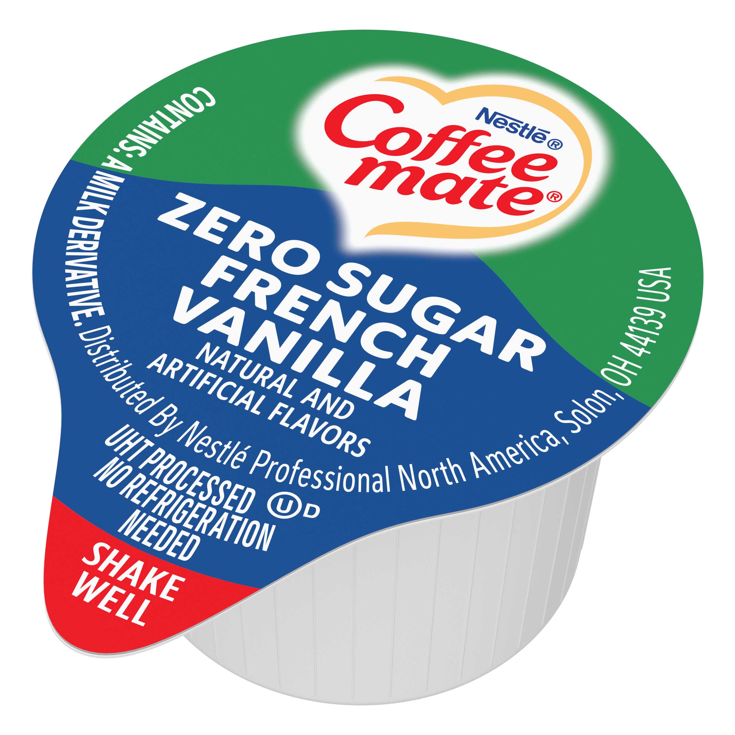 Coffee Mate Zero Sugar French Vanilla Liquid - 50 count per pack -- 4 packs per case.