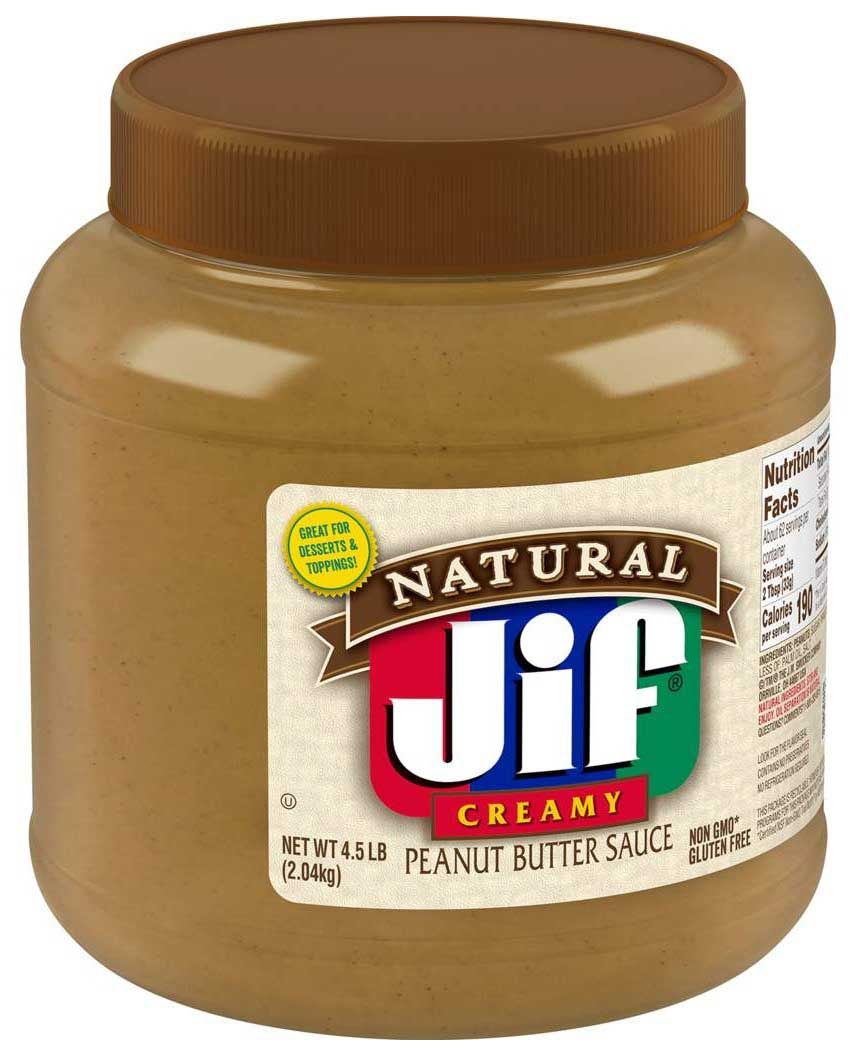 Jif Natural Peanut Butter Sauce, 4.5 Pound Jar -- 2 Per Case