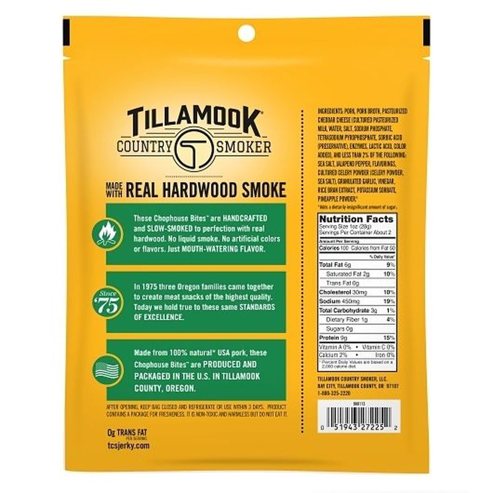 Tillamook Country Smoker Jalapeno Cheddar Bites, 2.5 Ounce -- 12 per case