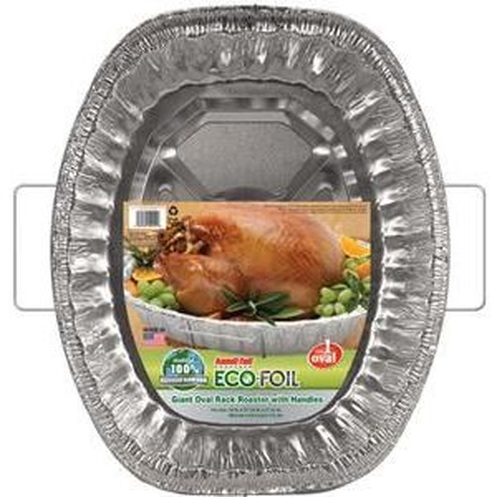 Handifoil Eco Giant Oval Rack Roaster Pan with Handles -- 12 per case