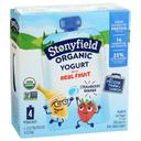 Stonyfield Farm 3.5 Ounce Organic Low-fat Strawberry Banana Yogurt, 4 count -- 6 per case