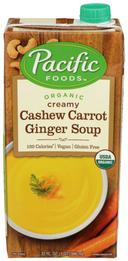 Pacific Foods Organic Cashew Carrot Ginger Soup, 32 Ounce -- 12 per case.