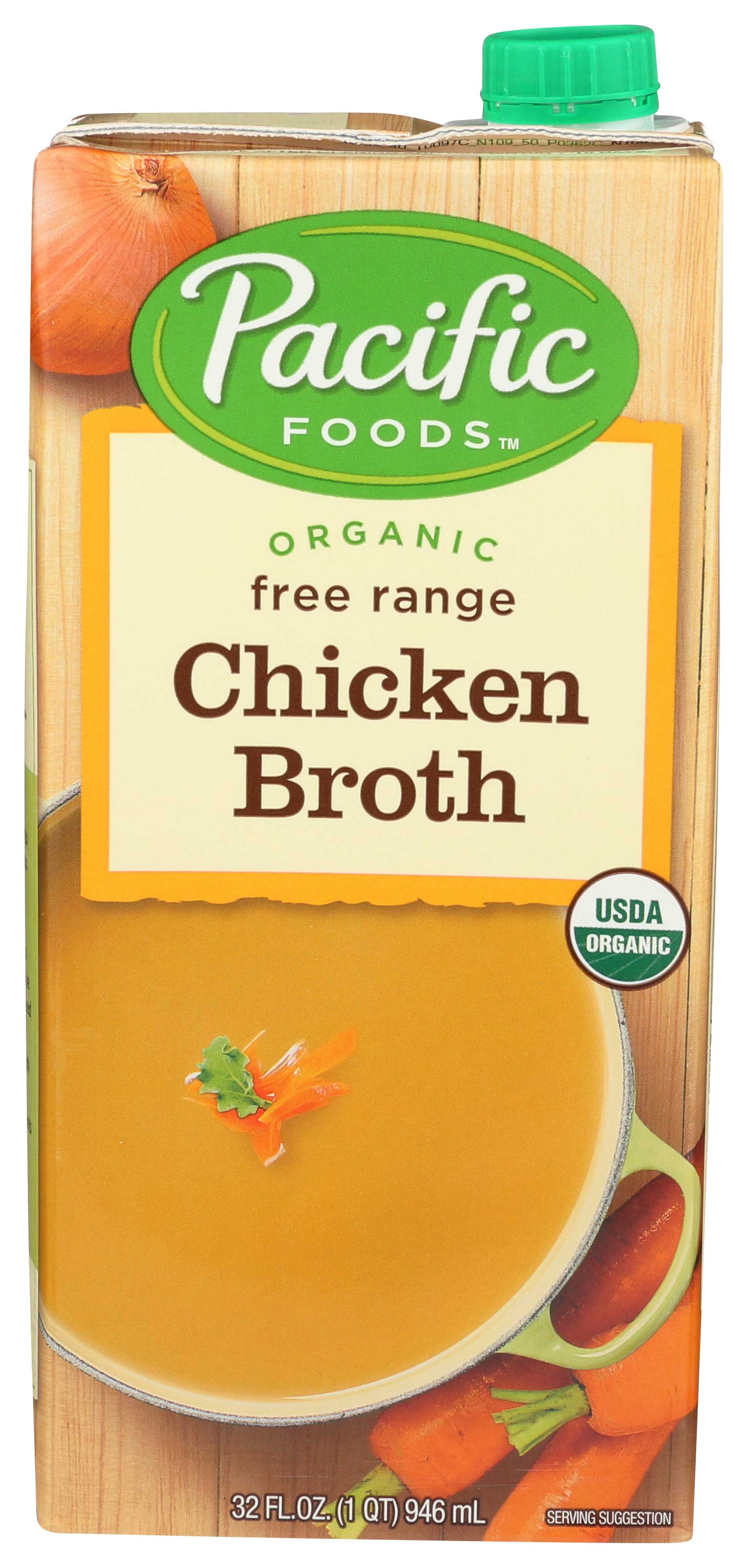 Pacific Foods Organic Chicken Broth, 32 Ounce -- 12 per case
