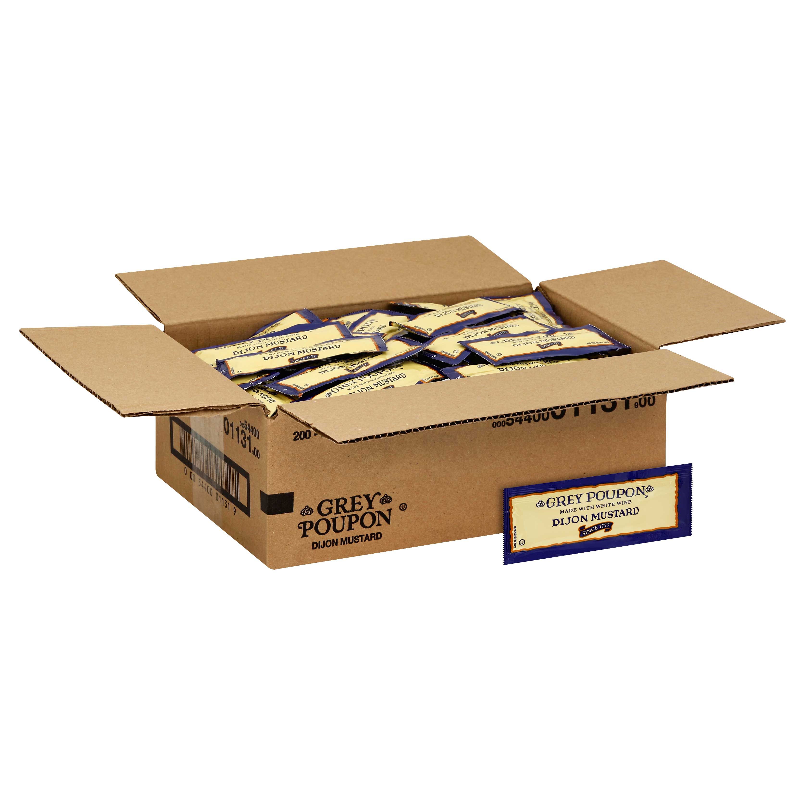 Grey Poupon Dijon Mustard Packets, .25 Ounce -- 200 Per Case