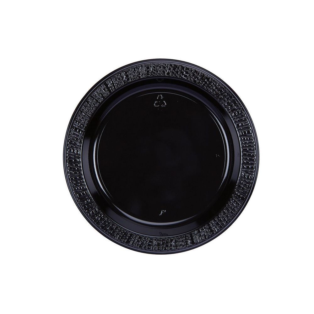 Wna Black Polystyrene Avalon Plate, 6 Inch -- 1000 Per Case