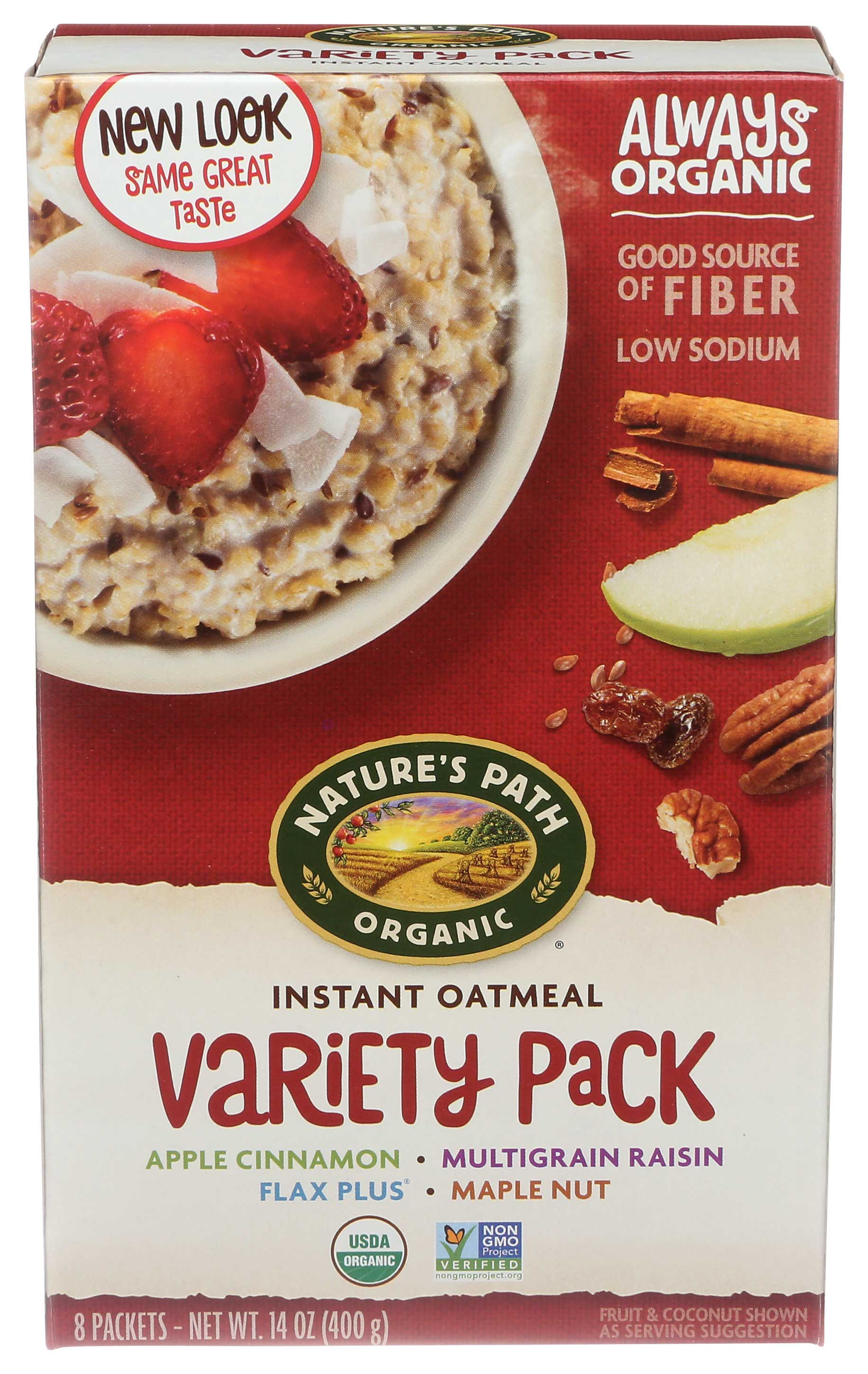 Nature's Path Organic Hot Oatmeal, Variety Pack, 14 Ounce -- 6 Per Case