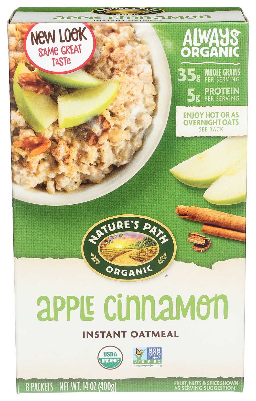 Nature's Path Organic Apple Cinnamon Hot Oatmeal, 14 Ounce -- 6 Per Case