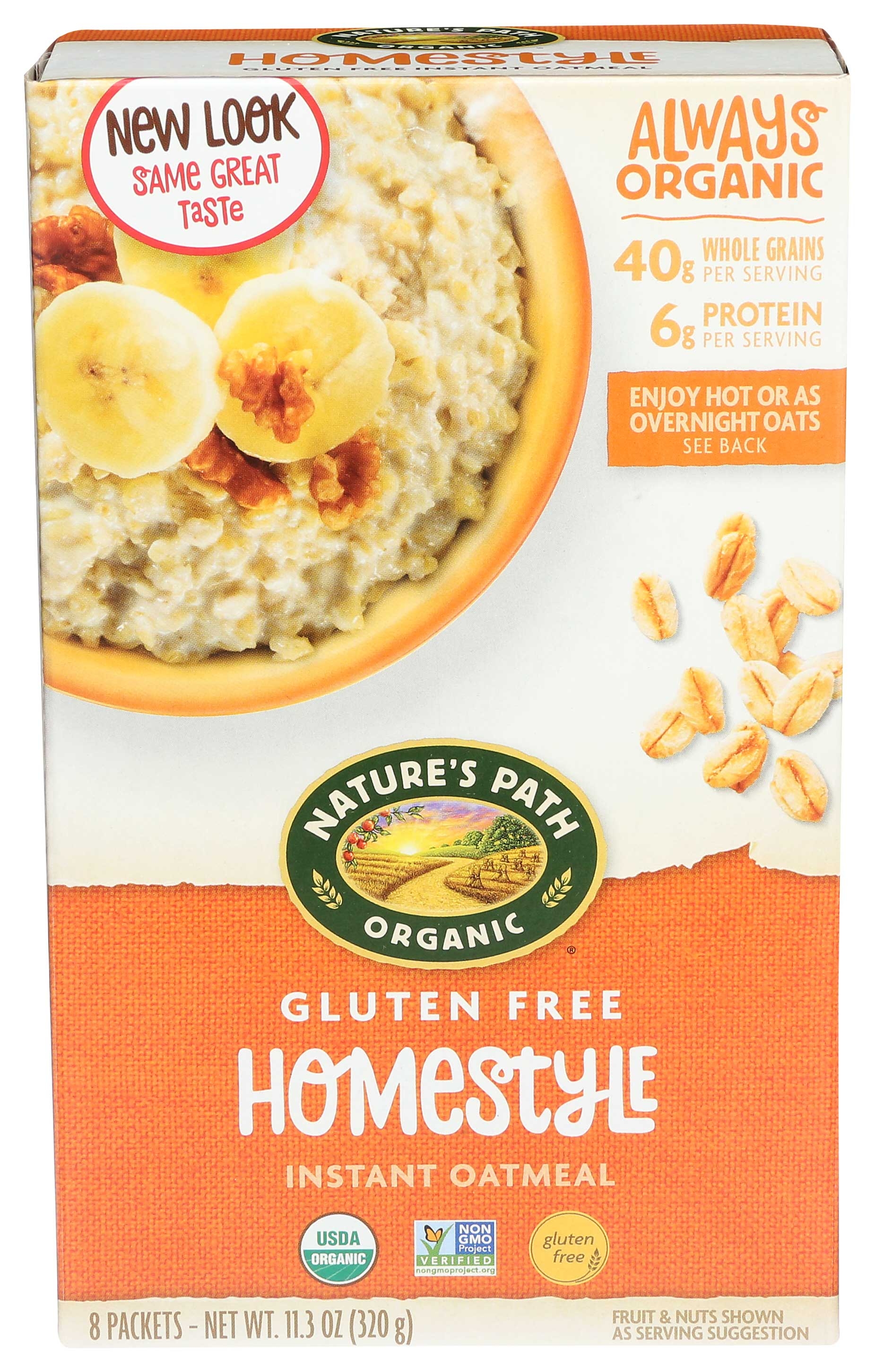 Natures Path Organic Homestyle Gluten Free Hot Oatmeal, 11.3 Ounce -- 6 per case.