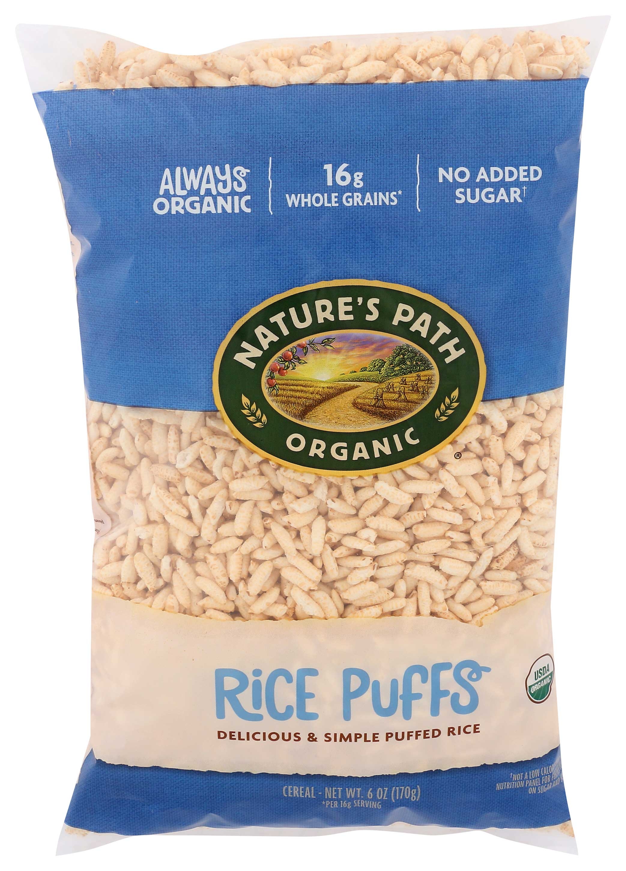 Natures Path Organic Cold Rice Puffed Cereal, 6 Ounce -- 12 per case.
