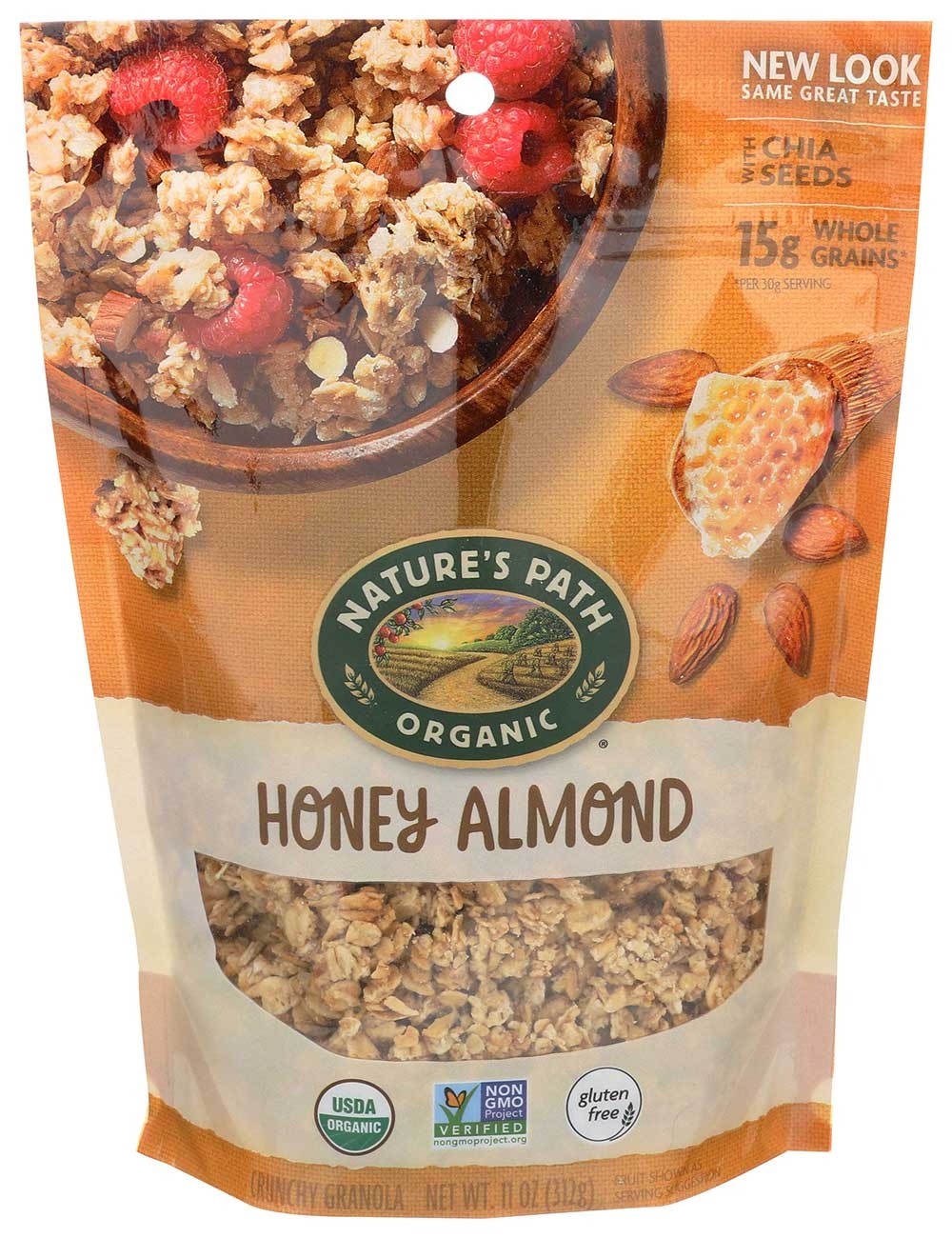 Natures Path Organic Gluten Free Honey Almond Granola, 11 Ounce -- 8 per case.