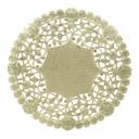 Lapaco Round Silver and Gold Foil Lace Doily, 6 inch -- 1000 per case.