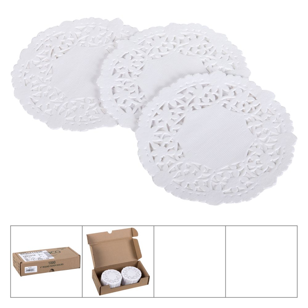 Lapaco Lancaster Lace White Paper Doilie, 4 Inch -- 1000 Per Case