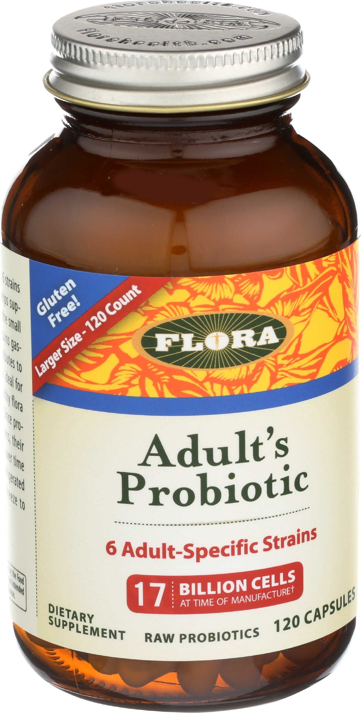 Flora Adults Probiotic Capsules, 120 Count