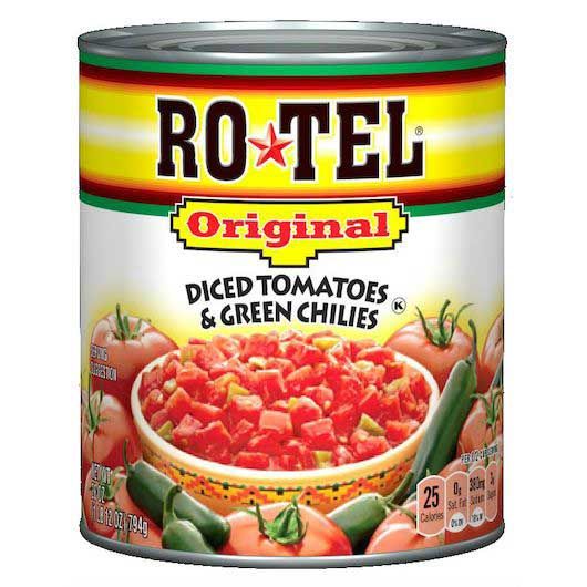 Ro Tel Diced Tomatoes And Green Chilies, 28 Ounce -- 12 Per Case
