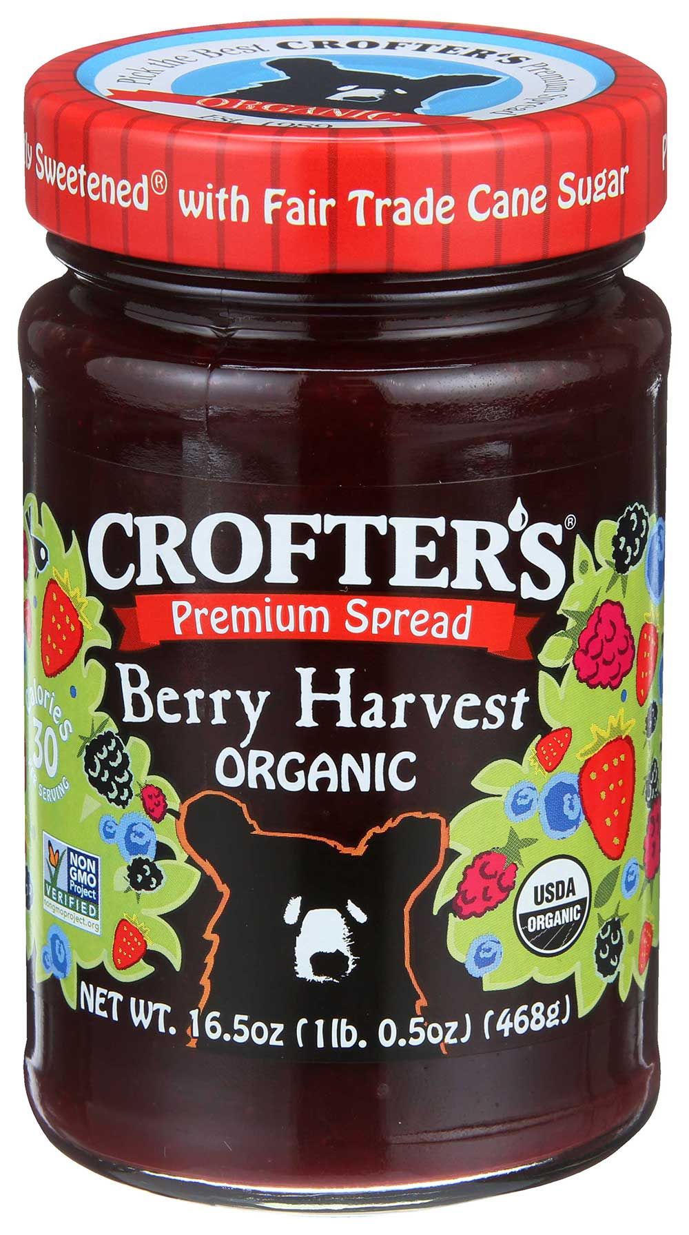 Crofter's Organic Berry Harvest Premium Spread, 16.5 Ounce -- 6 Per Case