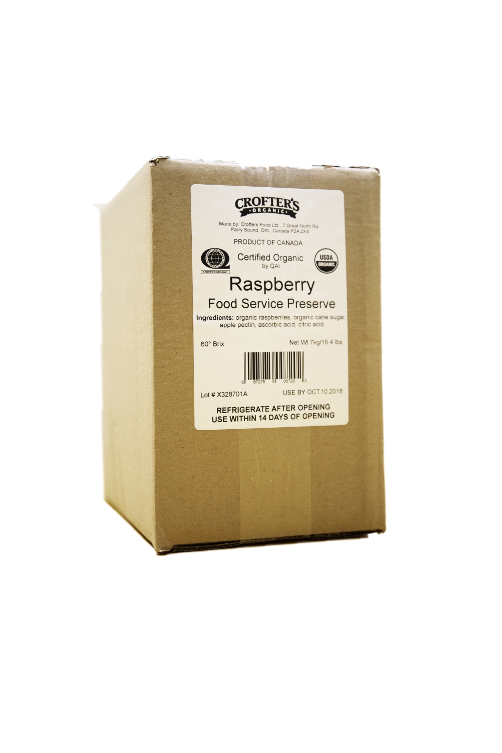 Crofter's Organic Raspberry Jelly, 7 Kilogram