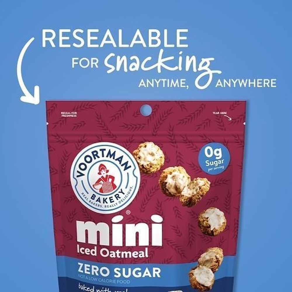 Hostess Zero Sugar Mini Iced Oatmeal Cookies, 5 Ounce -- 6 per case